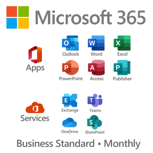 Microsoft 365 Business Standard with 50GB Mailbox + Office
